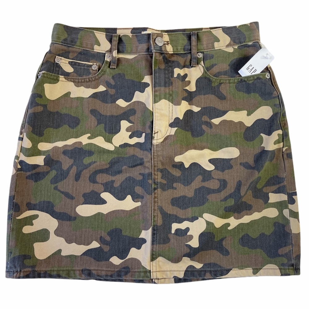 Gap 1969 Denim Camouflage Skirt Size 29 Tall